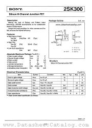 2SK300 datasheet pdf SONY