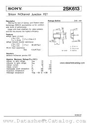 2SK613 datasheet pdf SONY