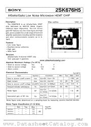 2SK676H5 datasheet pdf SONY