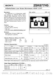 2SK677H5 datasheet pdf SONY