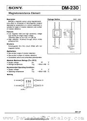 DM-230 datasheet pdf SONY