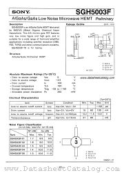 SGH5003F datasheet pdf SONY