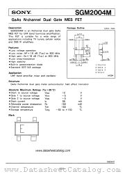 SGM2004M datasheet pdf SONY