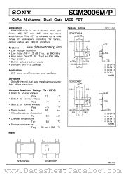 SGM2006M datasheet pdf SONY