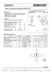 SGM5102F datasheet pdf SONY