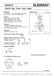 SLD203AV datasheet pdf SONY