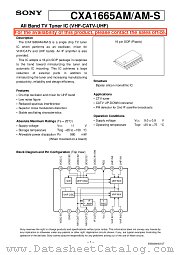 CXA1665AM/AM-S datasheet pdf SONY
