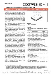 CXK77V3211Q-14 datasheet pdf SONY