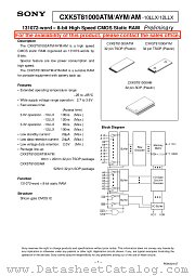 CXK5T81000ATM/AYM/AM-10LLX datasheet pdf SONY