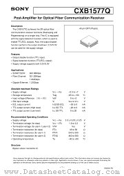 CXB1577Q datasheet pdf SONY