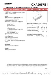 CXA2067S datasheet pdf SONY