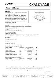 CXA3271AGE datasheet pdf SONY
