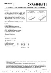CXA1563M/S datasheet pdf SONY