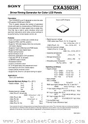 CXA3503R datasheet pdf SONY