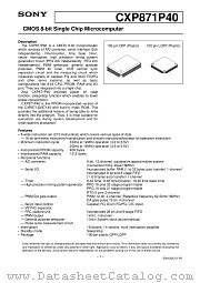 CXP871P40 datasheet pdf SONY