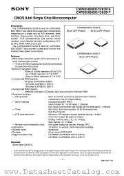 CXP83516 datasheet pdf SONY
