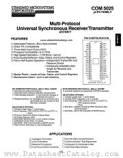 COM5025 datasheet pdf Standard Microsystems