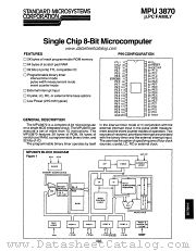 MPU3870 datasheet pdf Standard Microsystems