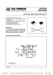 TDA7233 datasheet pdf ST Microelectronics