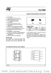 74LVQ86TTR datasheet pdf ST Microelectronics