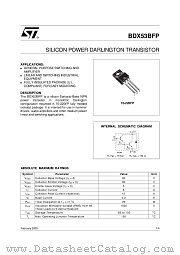 BDX53BFP datasheet pdf ST Microelectronics