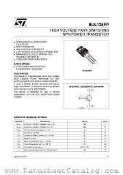 BUL128FP datasheet pdf ST Microelectronics