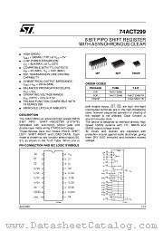 74ACT299MTR datasheet pdf ST Microelectronics