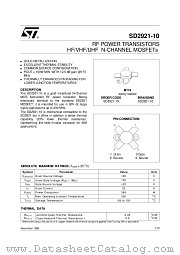 SD2921-10 datasheet pdf ST Microelectronics