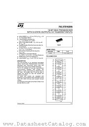 74LVX16245TTR datasheet pdf ST Microelectronics