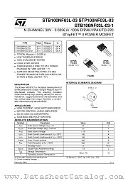 STB100NF03L-03 datasheet pdf ST Microelectronics