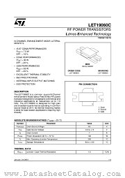 LET19060C datasheet pdf ST Microelectronics