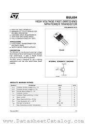 BUL654 datasheet pdf ST Microelectronics