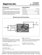 HV833DB1 datasheet pdf Supertex Inc