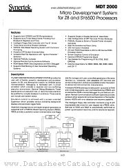 MDT2000 datasheet pdf Synertek