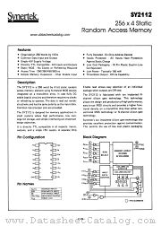 SY2112 datasheet pdf Synertek