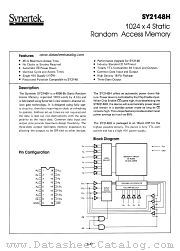 SY2148H datasheet pdf Synertek