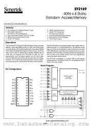 SY2169 datasheet pdf Synertek