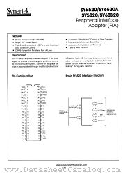 SY6820 datasheet pdf Synertek