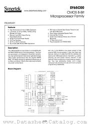 SY65C00 datasheet pdf Synertek