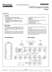 SY68C40 datasheet pdf Synertek