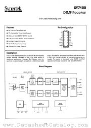 SY7100 datasheet pdf Synertek