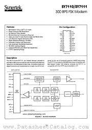 SY7110 datasheet pdf Synertek