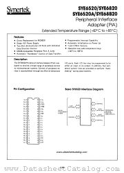 SYE6520A datasheet pdf Synertek