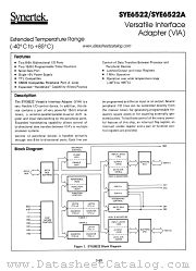 SYE6522A datasheet pdf Synertek