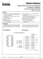 SYE6551A datasheet pdf Synertek