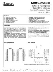 SYM3316A datasheet pdf Synertek