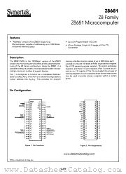 Z8681 datasheet pdf Synertek