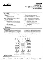 Z86C01 datasheet pdf Synertek