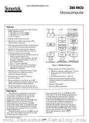 Z8S MCU datasheet pdf Synertek