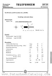 AFY29 datasheet pdf TELEFUNKEN